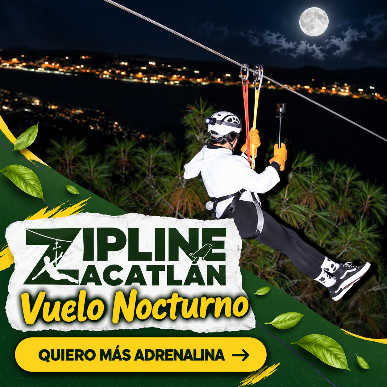 Zipline Vuelo nocturno